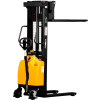Combination Battery Powered & Hand Pump Lift Stacker, 63" Lift