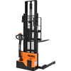 Global Industrial™ Fully Powered Straddle Stacker Lift Truck 2200 Lb. Cap. 116" Lift