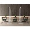 Global Industrial Floor Supported Portable Clear Personal Safety Partition, 5'W x 5'H