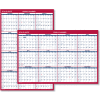 AT-A-GLANCE® Erasable Vertical/Horizontal Wall Planner, 32 x 48, Blue/Red, 2022