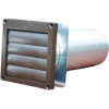 Speedi-Products Louvered Plastic Hood EX-HLBT 04 Brown With 11" Tailpipe 4"