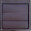Speedi-Products Louvered Plastic Flush Hood EX-HLFB 06 Brown No Tailpipe 6"