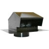 Speedi-Products Galvanized Roof Cap With Collar EX-RCGC 06 Black 6"