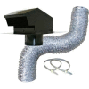 Speedi-Products Roof Cap Kit EX-RCK 04 8' Foil Duct Reducer Clamps Black 4"