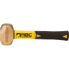 ABC Hammers ABC2BFS 2 lb. Non-Sparking Brass Hammer, 8" Fiberglass Handle