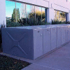301, Bike-Shell Bike Locker, 1 Bike Cap., 74-1/2"L x 30" W x 49"H, Medium Grey, T-Handle