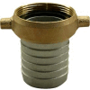 1-1/2" Aluminum Female Short Shank Coupling w/ Brass Nut