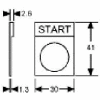 Advance Controls 104569, High/Low 22mm Non Metallic Legend Plate, Silver Lettering/Black Bkgrnd