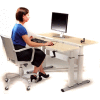Equity™ Height Adjustable Bi-Level Computer Workstation - Maple