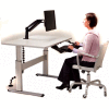 Equity™ Height Adjustable Computer Workstation - Gray