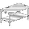 Aero Manufacturing 2EG-3024 14 Ga Equipment Stand 304 Stainless Steel 2" Splash Galv Leg/Shelf 24x30