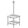 Aero Manufacturing 2MGRU-3030 14 Ga Mixer Stand 304 Stainless Steel - Rack & Galv Leg/Shelf 30x30