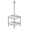 Aero Manufacturing 2MSRU-2424 14 Gauge Mixer Stand 304 Stainless Steel - Rack & Undershelf 24 x 24