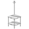 Aero Manufacturing 2MSRU-3036 14 Gauge Mixer Stand 304 Stainless Steel - Rack & Undershelf 36 x 30