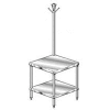 Aero Manufacturing 2MSRU-3636 14 Gauge Mixer Stand 304 Stainless Steel - Rack & Undershelf 36 x 36