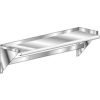 Aero Manufacturing 3WSP-1072 16 Gauge Deluxe Wall-Mounted Shelf 304 Stainless Steel - NSF 72 x 10