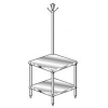 Aero Manufacturing 4MGRU-3030 16 Ga Mixer Stand 430 Stainless Steel - Rack Galv Leg/Shelf 30x30