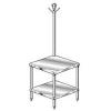 Aero Manufacturing 4MGRU-3036 16 Ga Mixer Stand 430 Stainless Steel - Rack Galv Leg/Shelf 36x30