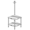 Aero Manufacturing 4MGRU-3636 16 Ga Mixer Stand 430 Stainless Steel - Rack Galv Leg/Shelf 36x36