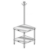 Aero Manufacturing 4MSRU-2424 16 Ga Mixer Stand 430 Stainless Steel - Utensil Rack Frame/Shelf 24x24