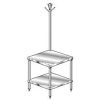 Aero Manufacturing 4MSRU-3024 16 Ga Mixer Stand 430 Stainless Steel - Utensil Rack Frame/Shelf 24x30