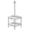 Aero Manufacturing 4MSRU-3036 16 Ga Mixer Stand 430 Stainless Steel - Utensil Rack Frame/Shelf 36x30