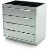 AERO Stainless Steel Base Cabinet BC-3300, 4 Drawers, 30&quot;W x 21&quot;D x 36&quot;H