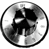 Knob, 2" Dia., Off-Lo-2-6-Hi, Black/Silver, For Duke, 2164-2