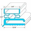 Door Gasket 6-7/8" x 23-3/8" For Traulsen, TRA341-21461-00