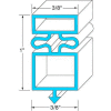 Door Gasket 28-1/8W x 54-1/8 L OD For TRUE, TRU810804