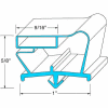 Door Gasket 9" x 28-7/8" For Beverage Air, BEV712-012D-04