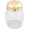 Alegacy 802XGDZ - 6 Oz. Cheese Shaker Gold Top, Swirl Glass 12 Pack
