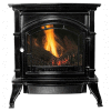 Ashley Vent Free Natural Gas Stove AGC500VFBN, Black Enameled Porcelain Cast Iron, 31000 BTU
