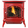 Ashley Vent Free Natural Gas Stove AGC500VFRN, Red Enameled Porcelain Cast Iron, 31000 BTU