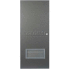CECO Hollow Steel Security Door 48"W X 84"H, 24"W X 12"H Louver, Cylindrical Prep, Curries Hinge