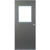 CECO Hollow Steel Security Door, Half Glass, Cylindrical, SteelCraft Hinge/Glass, 16 Ga, 30"W X 80"H