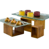 American Metalcraft BAMRD2 - Riser Set, Set Of 3, Dark Bamboo