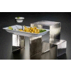 American Metalcraft RSH1 - Riser, Set Of 3, Hammered Stainless Steel