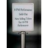 Barrier System Sign, 8-1/2x11, Chrome - Min Qty 3