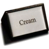 American Metalcraft SIGNCR11 - Cream Sign, Triangular, 3 x 1-3/4, Black W/ Silver Label