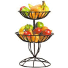 American Metalcraft TTDB2 - Basket, 12-3/4" Top Dia. x 20"H, Two Tier, Black