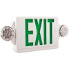 Lithonia LHQM LED G M6 Quantum Premium Quick Mount LED Lamp Heads Green Exit / Unit Combo