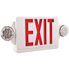 Lithonia LHQM LED R M6 Quantum Premium Quick Mount LED Lamp Heads Red Exit / Unit Combo