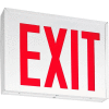 Lithonia Lighting LXNY W 3 R EL M4, LED Steel Exit Sign, 2W, Single or Double Face w/Battery, White