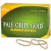 Alliance® Pale Crepe Gold® Rubber Bands, Size # 32, 3"x 1/8", Natural, 1 lb. Box
