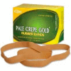 Alliance® Pale Crepe Gold® Rubber Bands, Size # 107, 7" x 5/8", Natural, 1/4 lb. Box