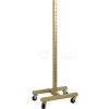 Slotted Single Displayer With Casters, Satin Nickle