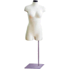 Female 3/4 Torso Body Form - Cream W/ Metal Flat Base