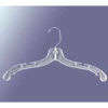 Dress And Shirt Hanger, W/ Swivel Hook, 17&quot; L, Plastic, Clear - Pkg Qty 100
