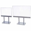 Sign Holder, 7" W x 5-1/2" H, Acrylic/Metal, Clear/Chrome - Pkg Qty 6